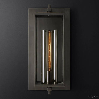 Devaux Glass Pillar Square Wall Sconce