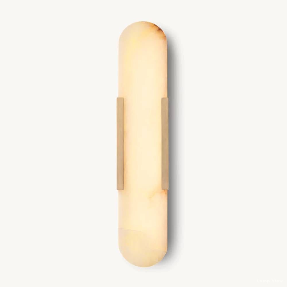 Maderno Satiny Alabaster Grand Wall Sconce