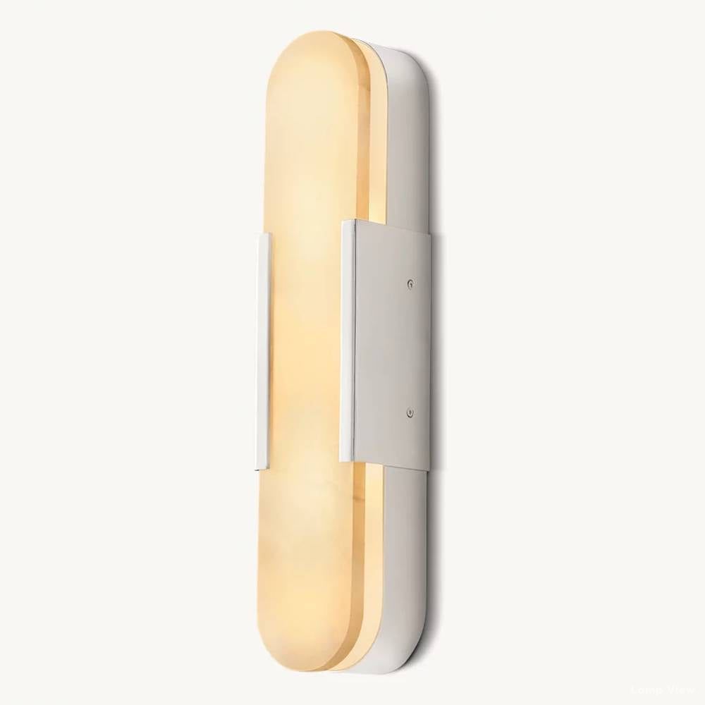 Maderno Satiny Alabaster Grand Wall Sconce