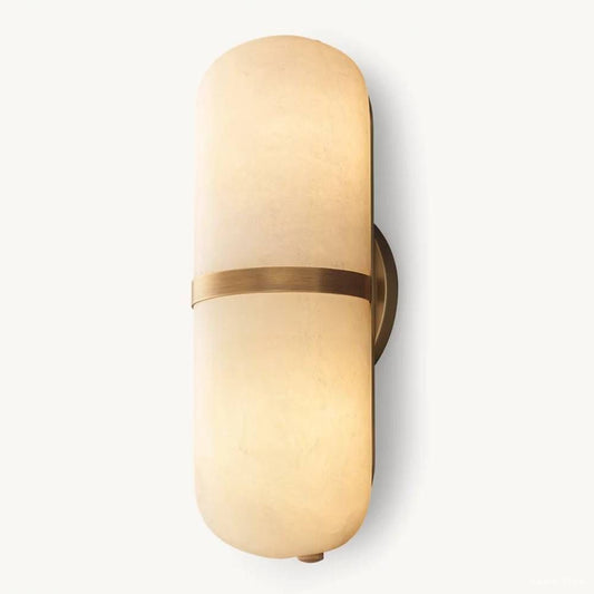 Maderno Satiny Alabaster Pill Wall Sconce