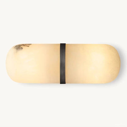 Maderno Satiny Alabaster Pill Wall Sconce