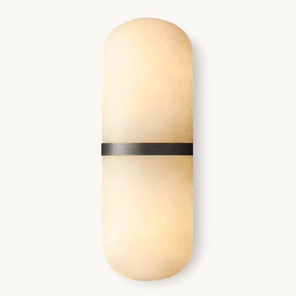 Maderno Satiny Alabaster Pill Wall Sconce