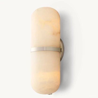 Maderno Satiny Alabaster Pill Wall Sconce