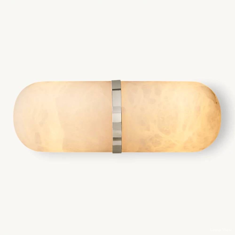 Maderno Satiny Alabaster Pill Wall Sconce