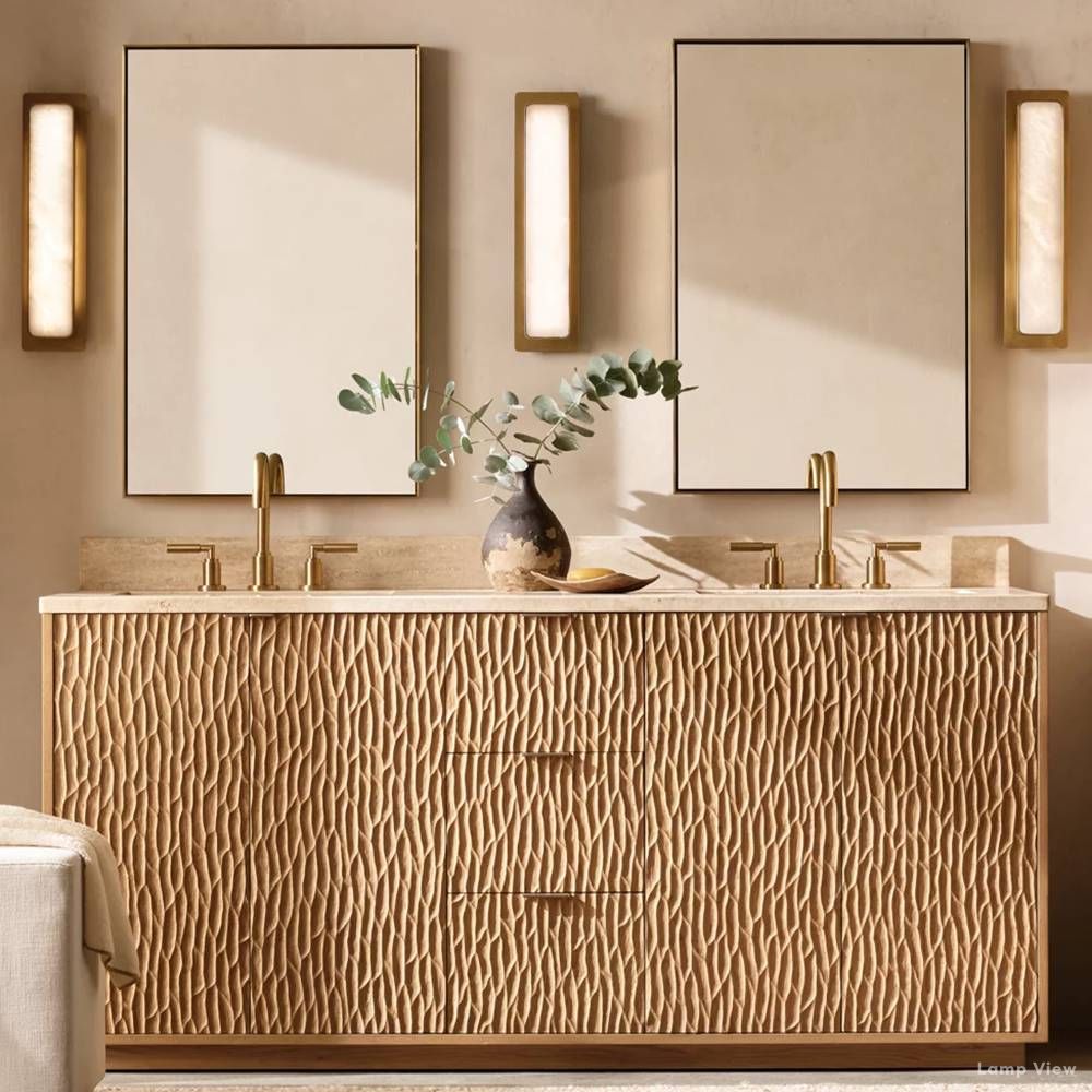 Maderno Satiny Alabaster Linear Wall Sconce