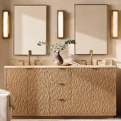 Maderno Satiny Alabaster Linear Wall Sconce