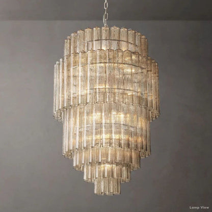 Movani Tiered Glass Round Chandelier