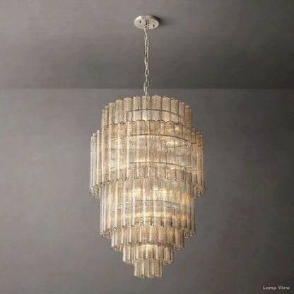 Movani Tiered Glass Round Chandelier