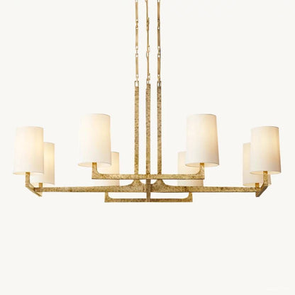 Wright Hammered Form Square Chandelier 48"