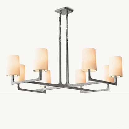 Wright Hammered Form Square Chandelier 48"
