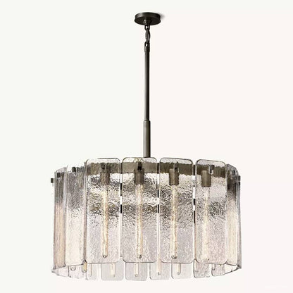 Calamette Speckly Glass Round Chandelier 36"