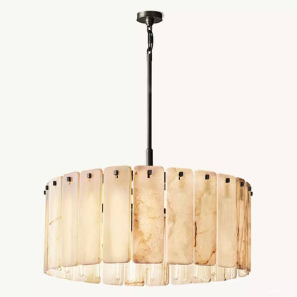 Calamette Speckly Onyx Round Chandelier 36"