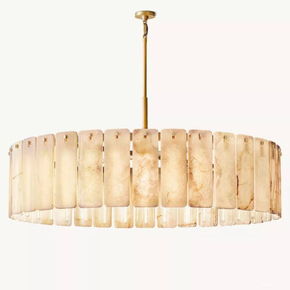 Calamette Speckly Onyx Round Chandelier 60"