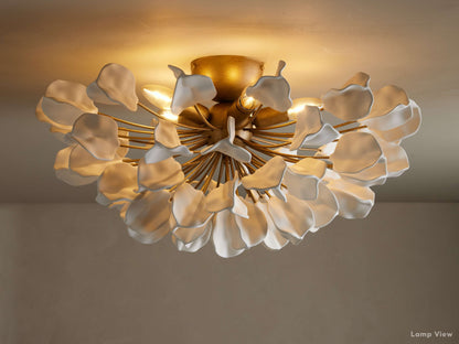 Lunaria Ceramic Petal Flush Mount