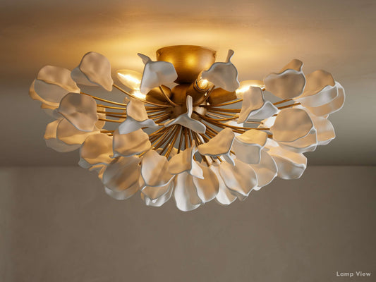 Lunaria Ceramic Petal Flush Mount
