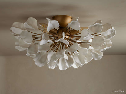 Lunaria Ceramic Petal Flush Mount