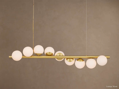 Kinney Opal Glass Linear Chandelier