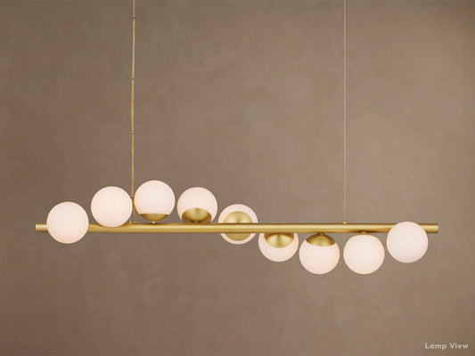 Kinney Opal Glass Linear Chandelier