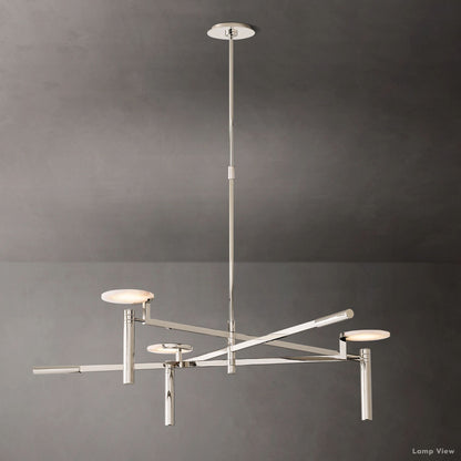 Maderno Satiny Alabaster Round Chandelier 45"