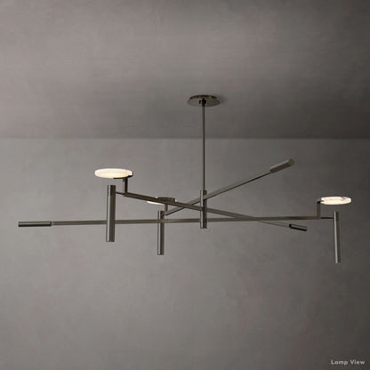 Maderno Satiny Alabaster Round Chandelier 60"