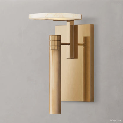 Maderno Satiny Alabaster Dome Wall Sconce