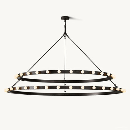 Vitoria Globe Border Two-Tier Round Chandelier 72"
