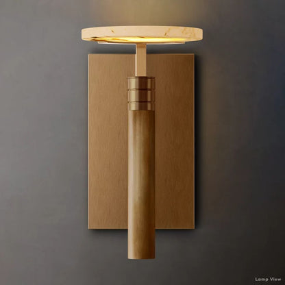Maderno Satiny Alabaster Dome Wall Sconce