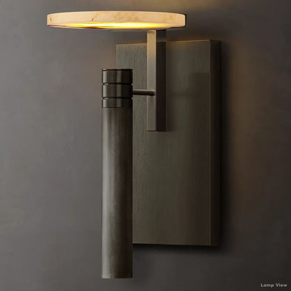 Maderno Satiny Alabaster Dome Wall Sconce