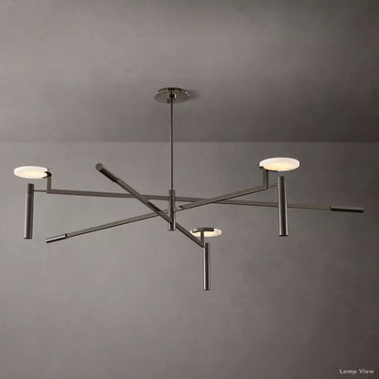 Maderno Satiny Alabaster Round Chandelier 60"