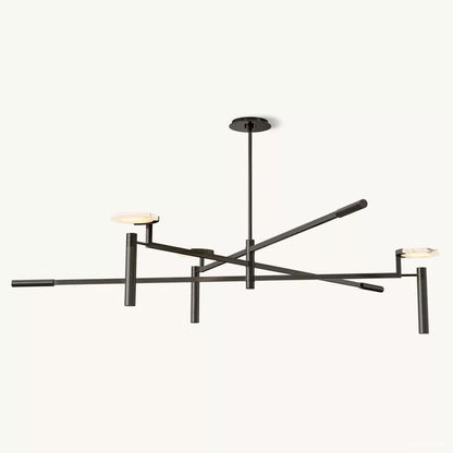 Maderno Satiny Alabaster Round Chandelier 60"
