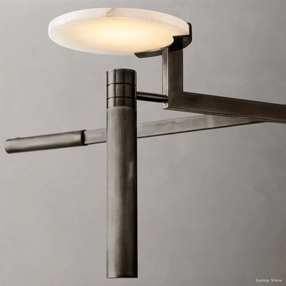 Maderno Satiny Alabaster Round Chandelier 45"