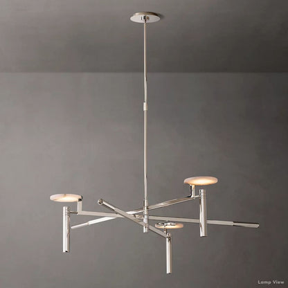 Maderno Satiny Alabaster Round Chandelier 45"