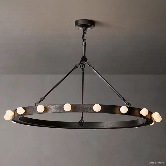 Vitoria Globe Border Round Chandelier 36"