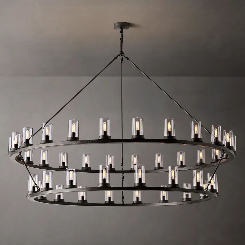 Ondra Two-Tier Round Chandelier 72"