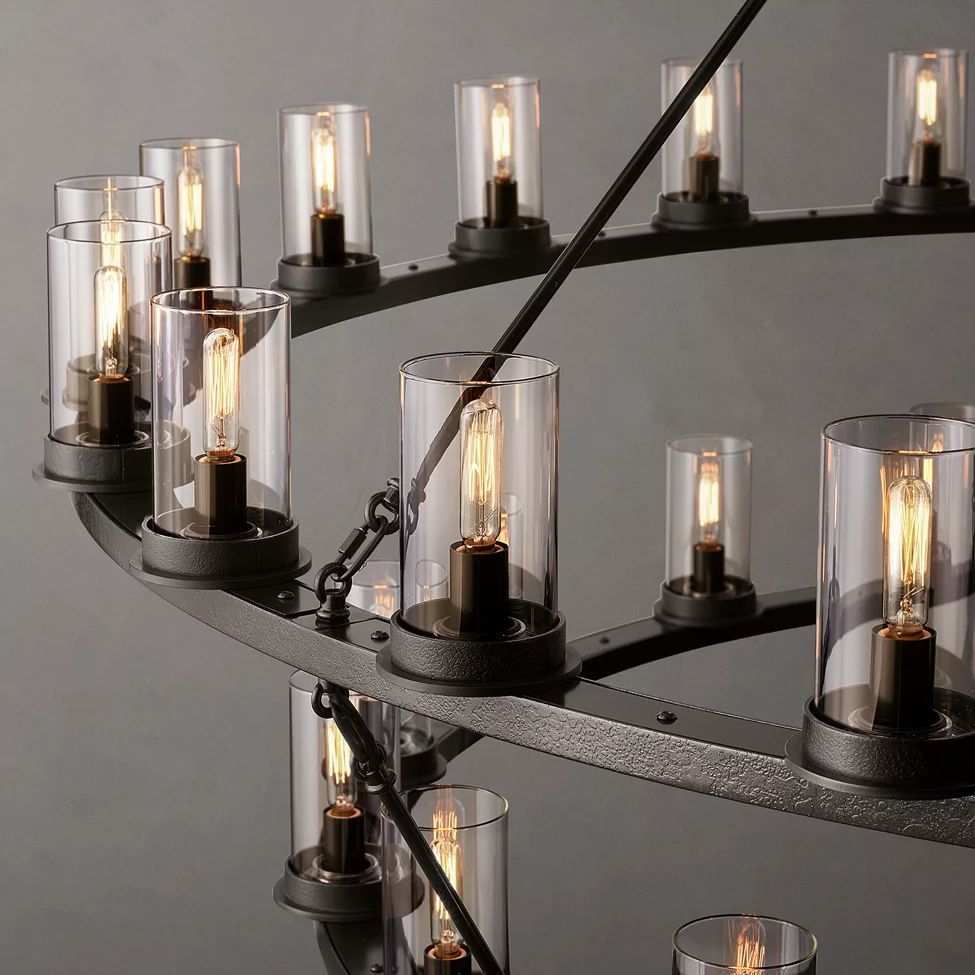 Ondra Two-Tier Round Chandelier 72"