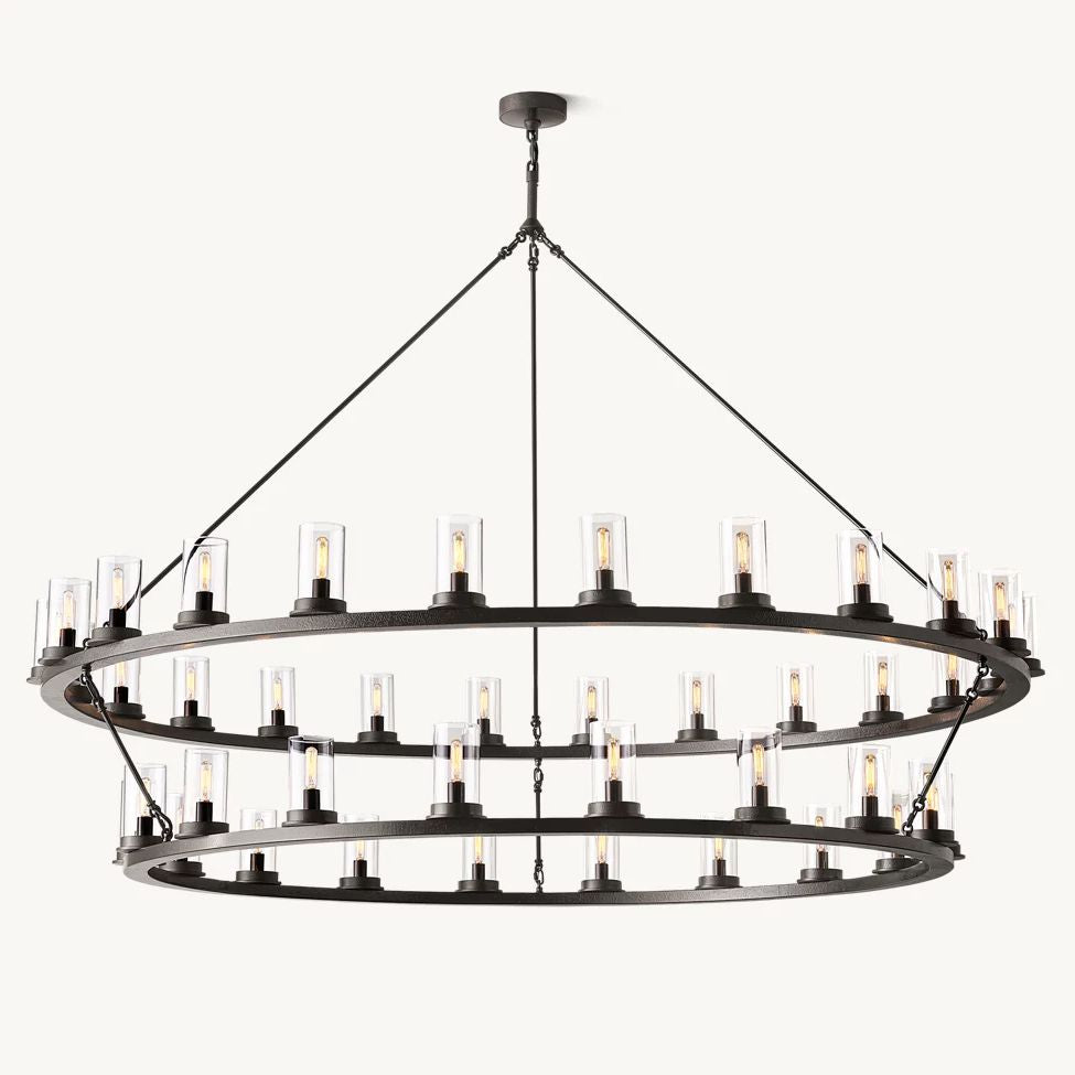 Ondra Two-Tier Round Chandelier 72"
