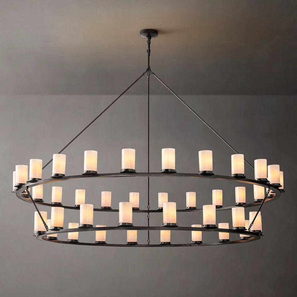 Ondra Two-Tier Round Chandelier 72"