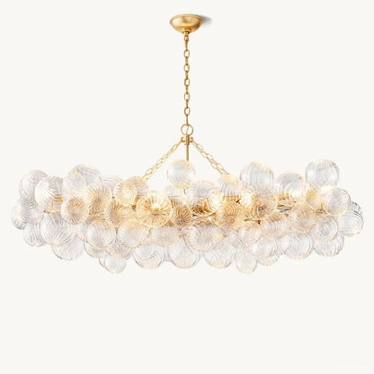 Trellor Spiraled Globe Linear Chandelier 63"