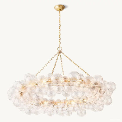 Trellor Spiraled Globe Ring Chandelier 54"