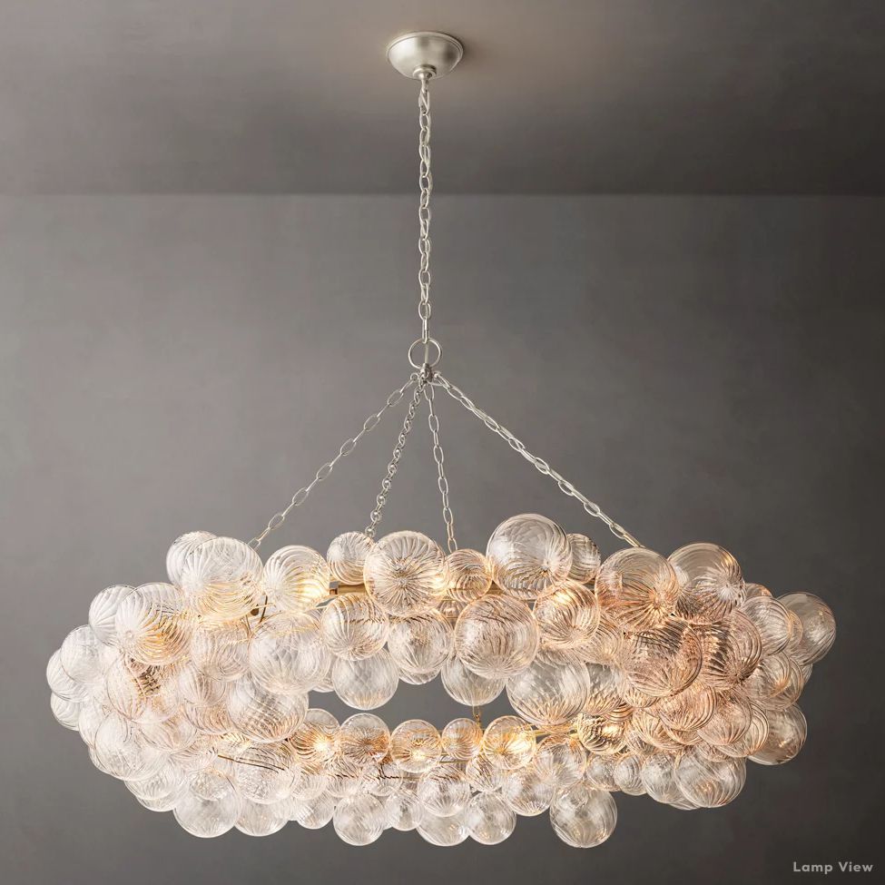 Trellor Spiraled Globe Ring Chandelier 54"