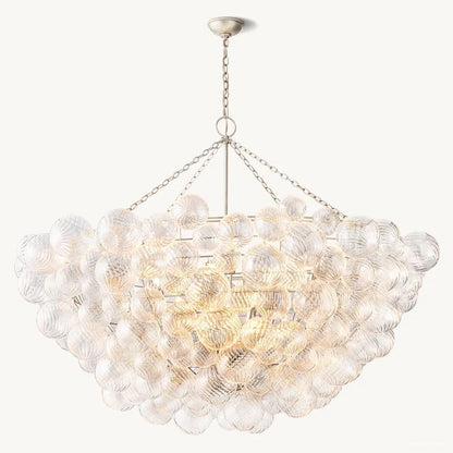 Trellor Spiraled Globe Round Chandelier 66"