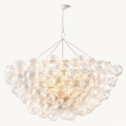 Trellor Spiraled Globe Round Chandelier 66"