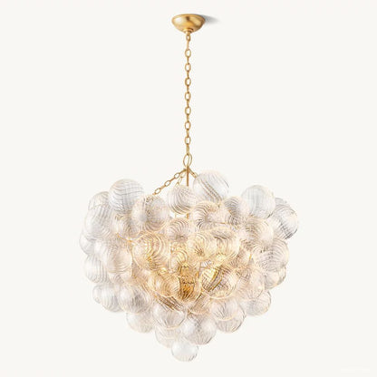 Trellor Spiraled Globe Round Chandelier 38"
