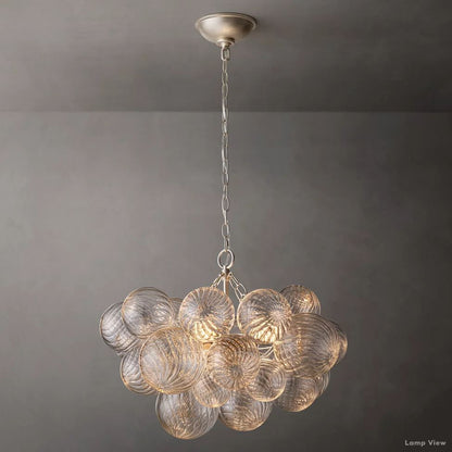 Trellor Spiraled Globe Round Chandelier 24"