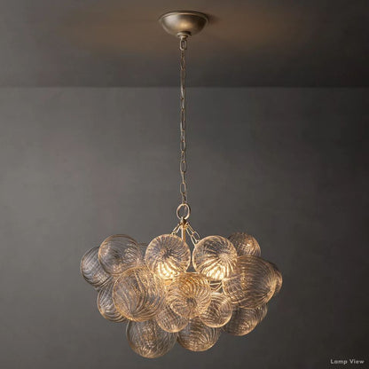 Trellor Spiraled Globe Round Chandelier 24"