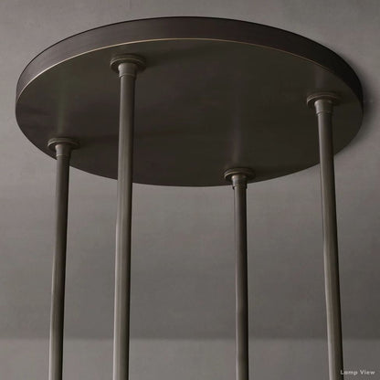 Ravelle Milk Glass Round Chandelier 48"