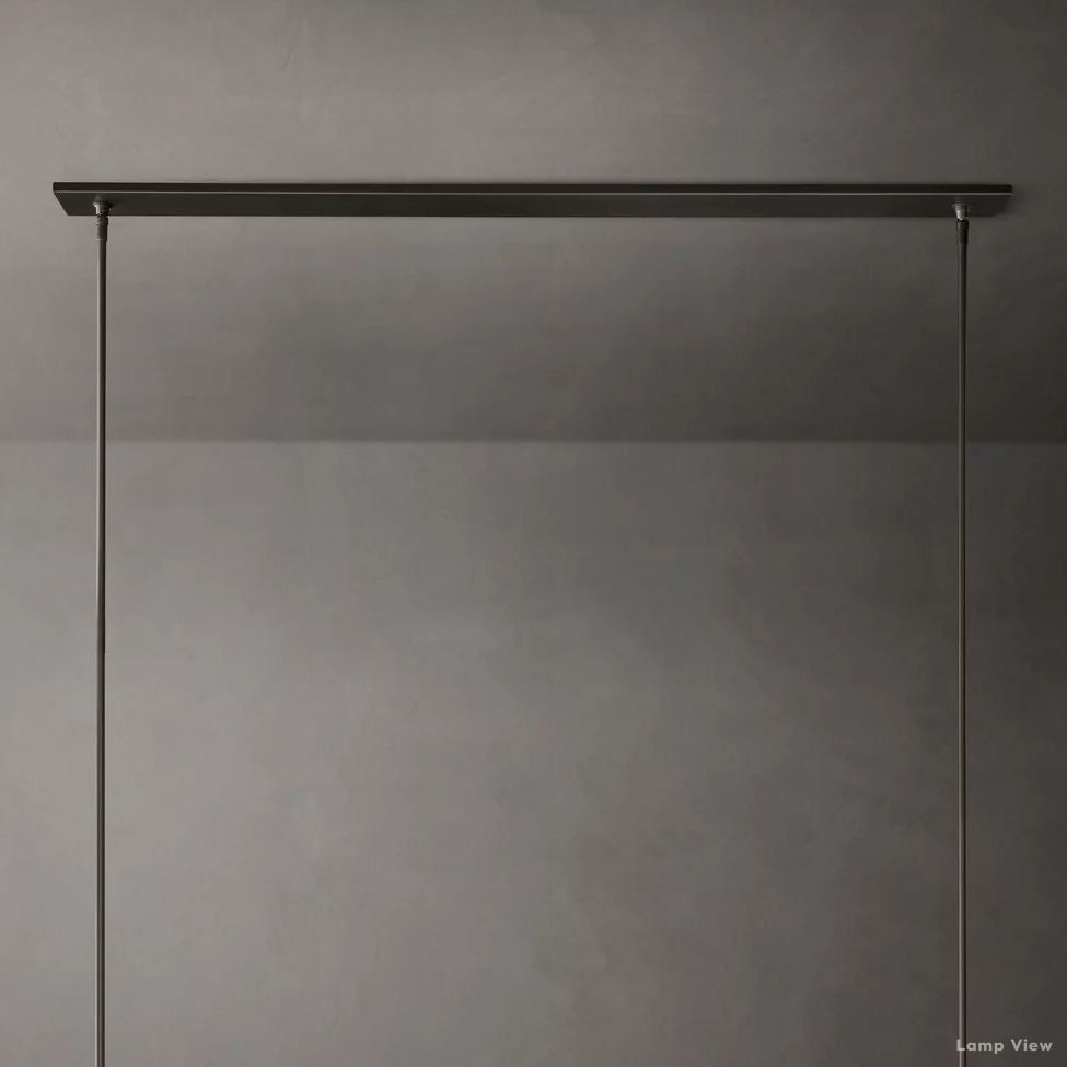 Ravelle Milk Glass Linear Chandelier 59"