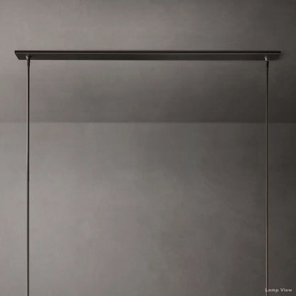 Ravelle Milk Glass Linear Chandelier 59"