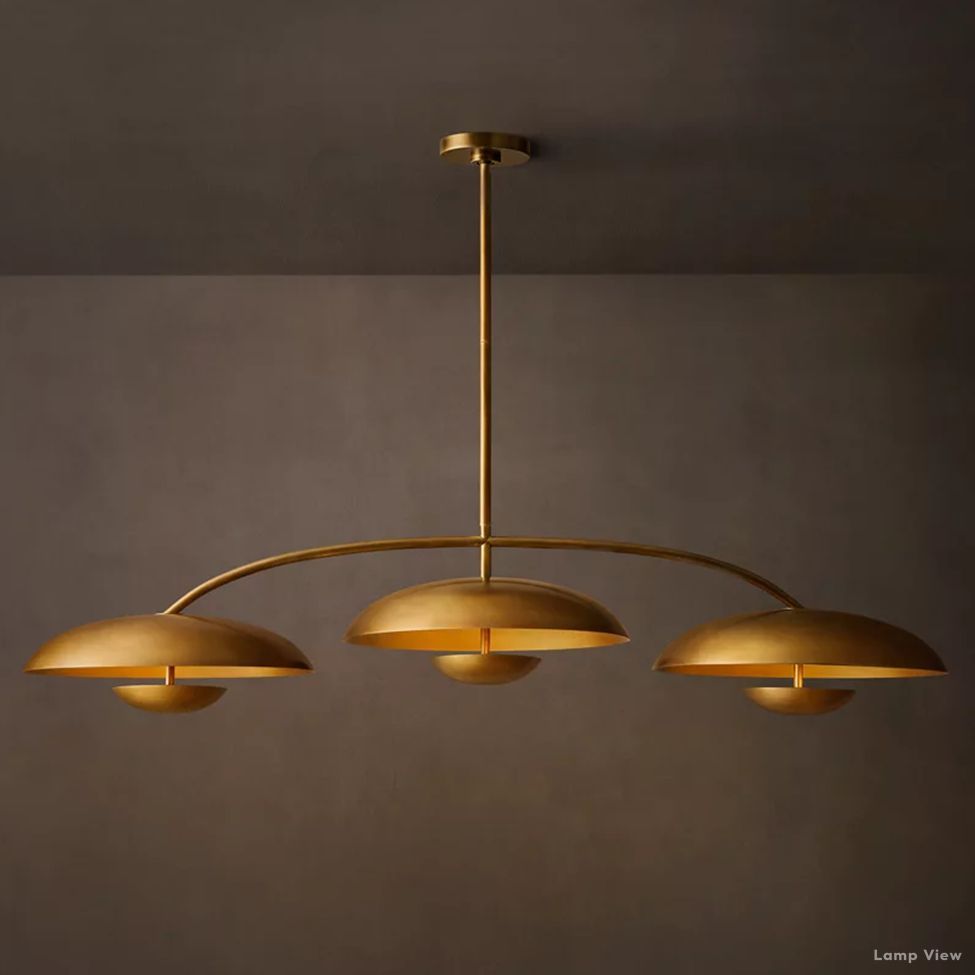 Cosmic Arched Profile Linear Chandelier
