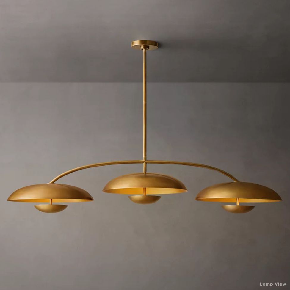 Cosmic Arched Profile Linear Chandelier